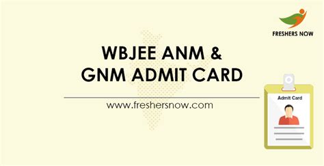 wbjee anm gnm admit card 2023